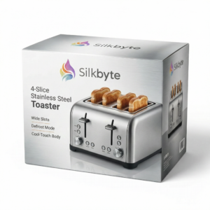 4-Slice Stainless Steel Toaster for Family Breakfasts