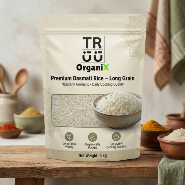 Premium Basmati Rice Long Grain for Daily Cooking - 5 kg Pack