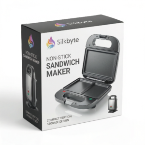 Non-Stick Sandwich Maker with Compact Storage Design